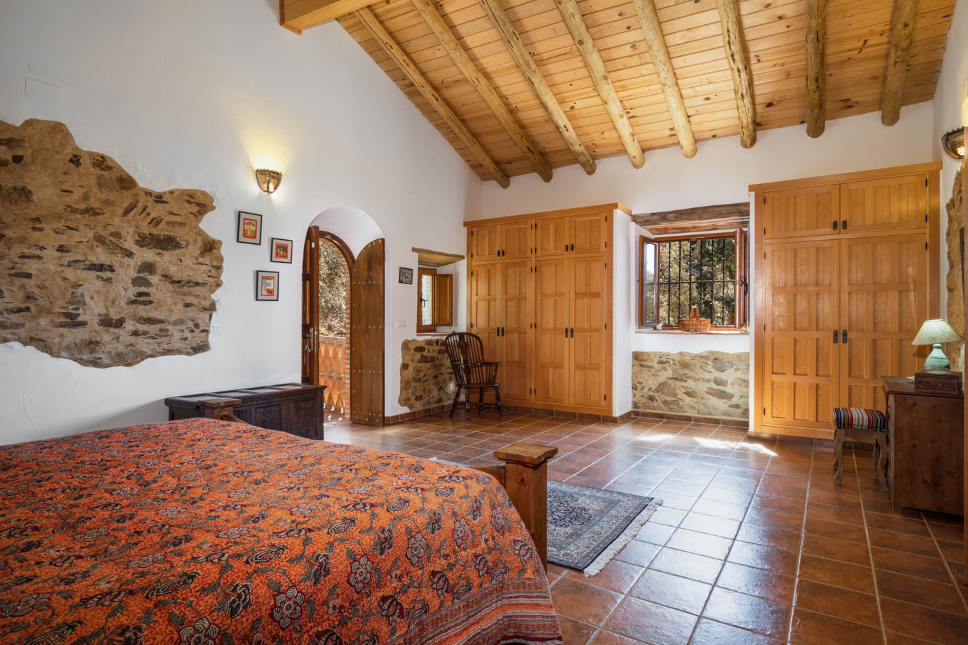 Ample bedrooms. Bedroom 1 has doors to upper patio